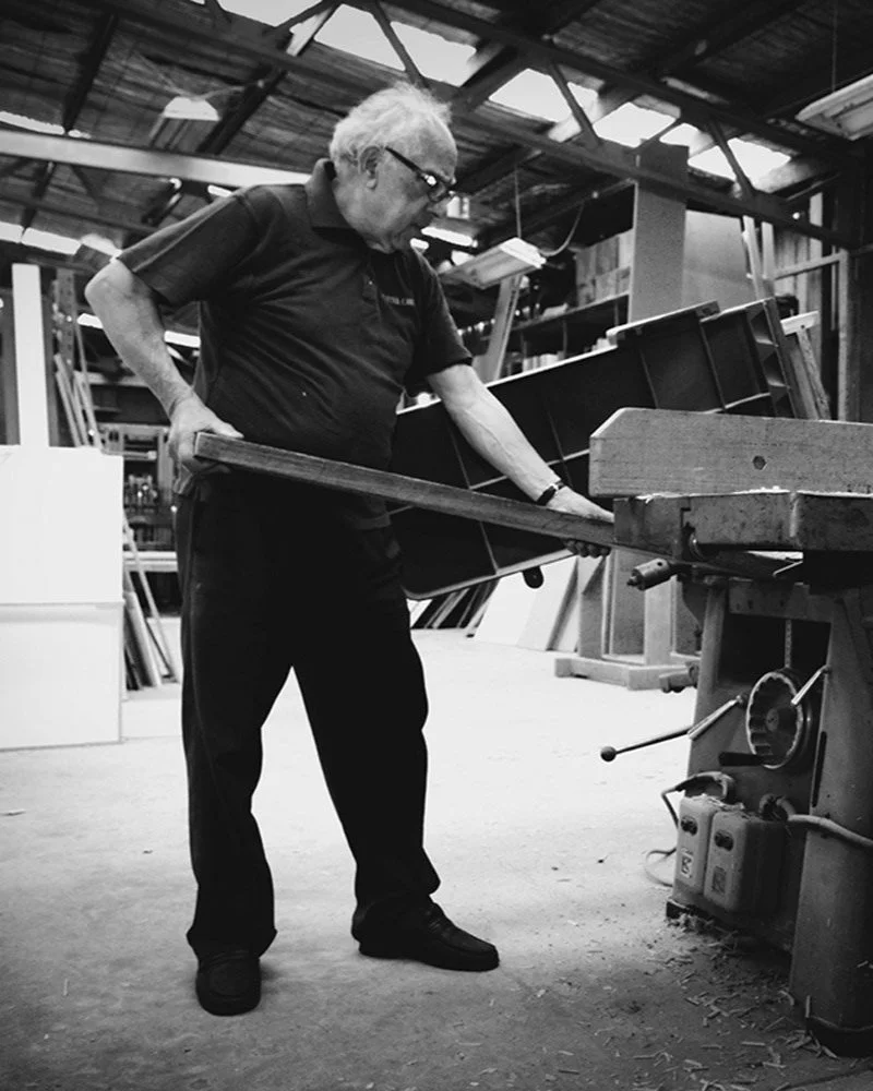 Our founder, Graziano De Betta, in our workshop