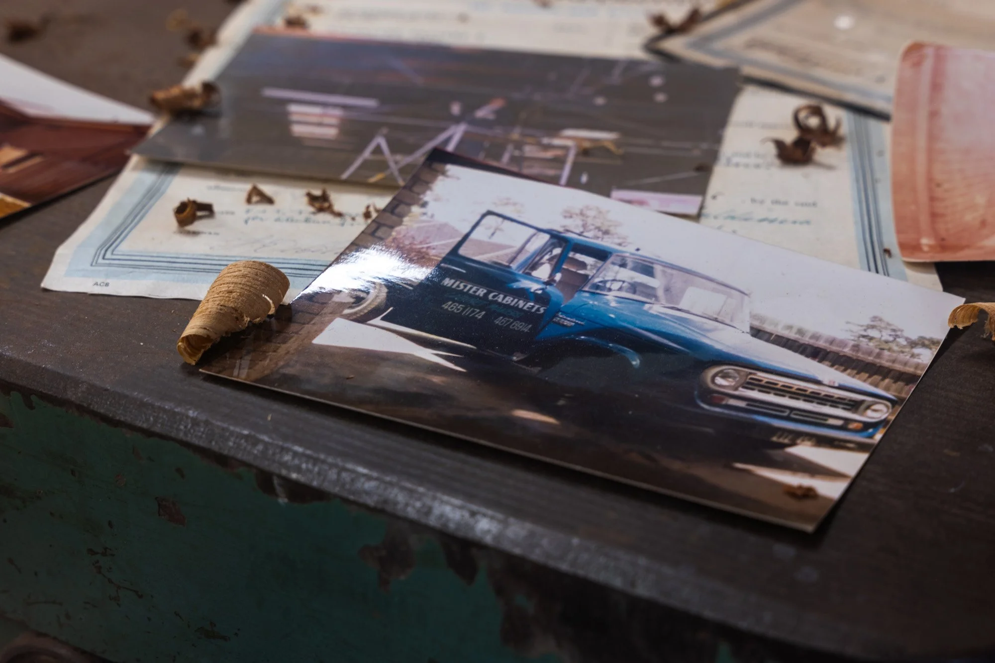 Archival Mr Cabinets photographs and workshop memorabilia